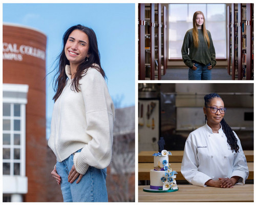 The 2024 Future Alumni Essay Winners Paige Cardin, Brenna Shultz, and Melissa Smith.